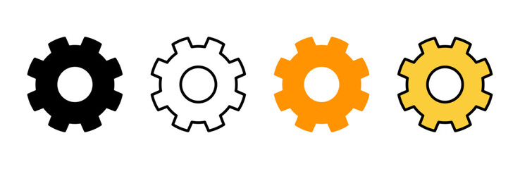 setting Icon set vector. Cog settings sign and symbol. Gear Sign