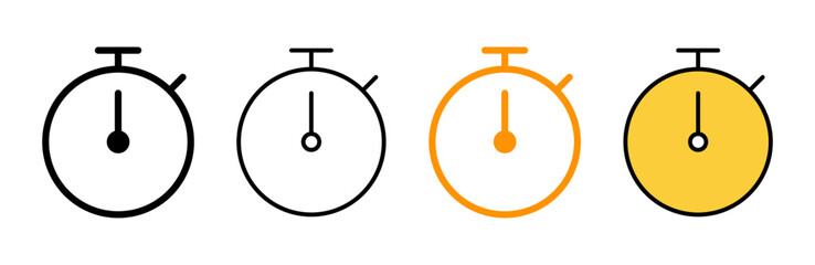 stopwatch icon set vector. Timer sign and symbol. Countdown icon. Period of time