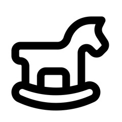Rocking Horse Line UI Icon