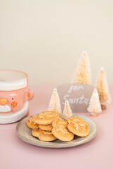 Milk, cookies and note for Santa Claus.