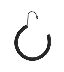 Empty hanger isolated on white. Wardrobe accessory