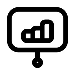 Fototapeta premium Bar Chart Line UI Icon