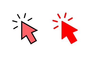 Click icon set illustration. pointer arrow sign and symbol. cursor icon