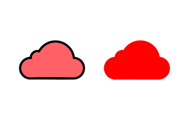 Cloud icon set illustration. cloud sign and symbol
