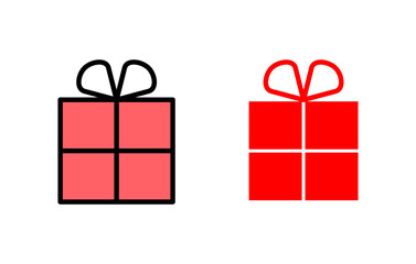 Gift icon set illustration. gift sign and symbol. birthday gift