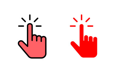 Hand cursor icon set illustration. cursor sign and symbol. hand cursor icon clik
