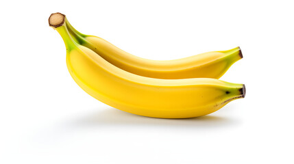 banana, sweet fruit, bottomless, white background.