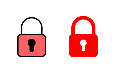 Lock icon set illustration. Padlock sign and symbol. Encryption icon. Security symbol