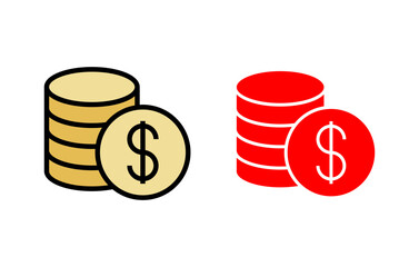 Money icon set illustration. Money sign and symbol