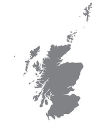 Scotland map. Map of Scotland in blue color