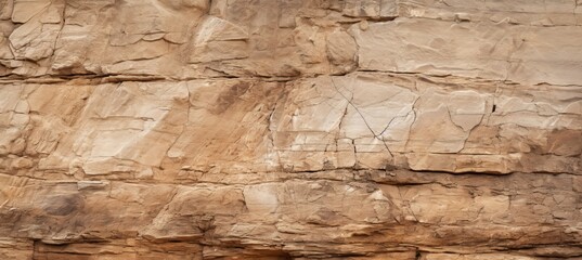 Sandstone cliff closeup background. Generative AI technology.