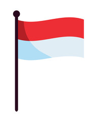 indonesia independence day flag illustration