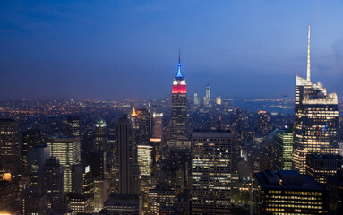 Fototapeta na wymiar New York City at Night - Empire State Building
