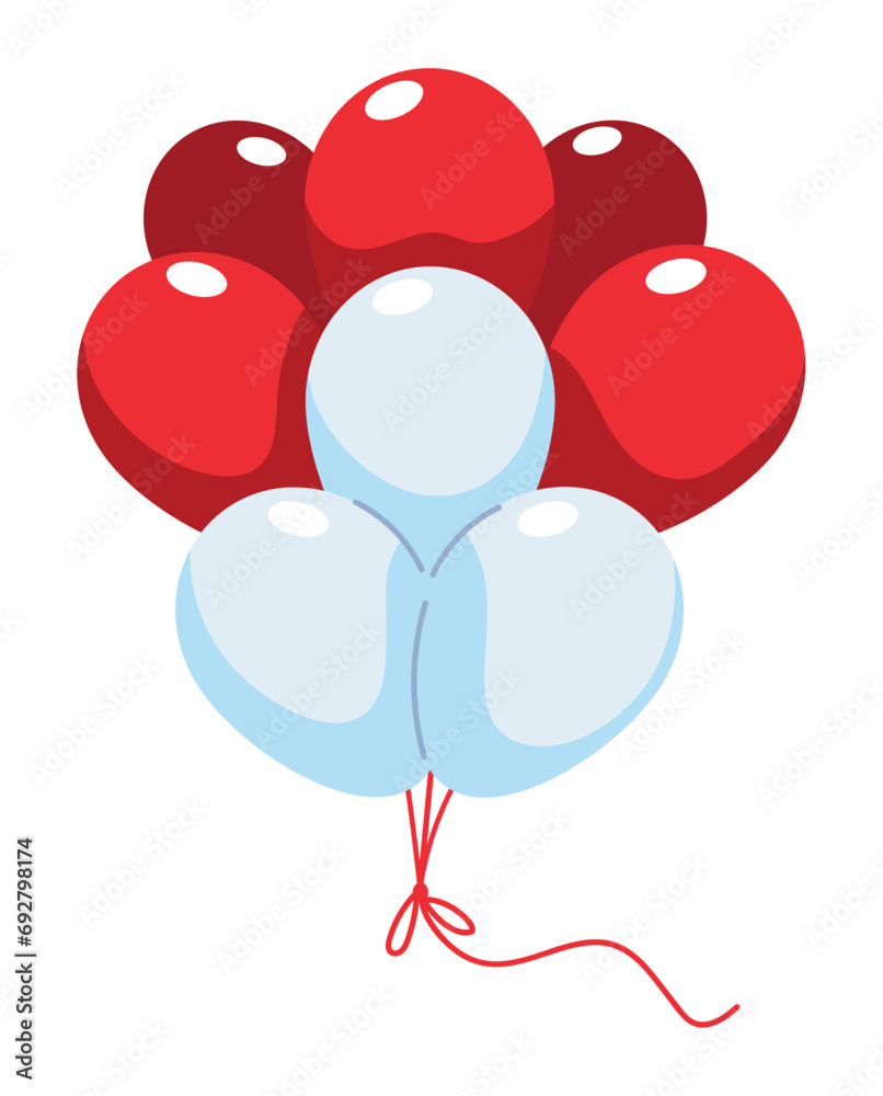 Poster indonesia independence day balloons flag