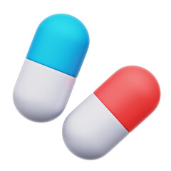 Medical Drug 3D Rendering Icon Isolated Transparent Background