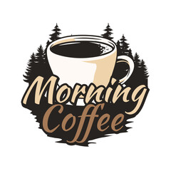 coffee nature logo design template