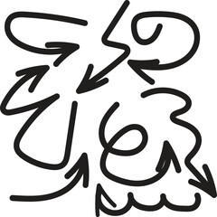 HAND SCRATCHED ARROW SIGN DESIGN