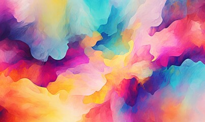 Bright colorful watercolor paint background texture, Generative AI 