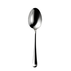 Silver spoon isolated on white background.