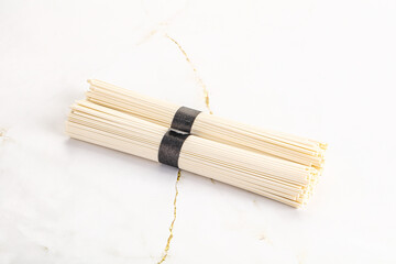 Raw asian udon noodle for cooking