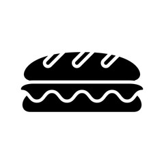 sandwich icon vector, fast food icon