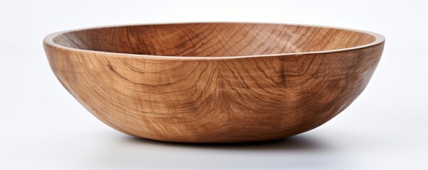Wooden Bowl on White Table