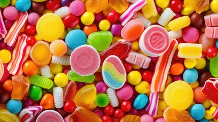 jellybeans assorted candy food illustration licorice toffees, mints truffles, fudge nougat...