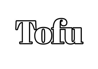 豆腐の文字　英語