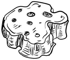 cheese handdrawn illustration