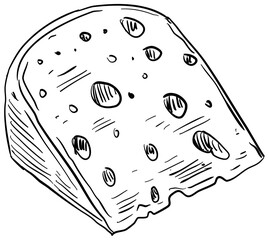 cheese handdrawn illustration