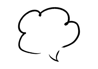 ペンの手書き吹き出し_黒