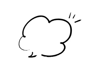 ペンの手書き吹き出し_黒