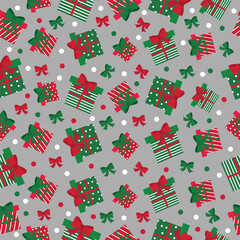 seamless pattern with christmas gifts