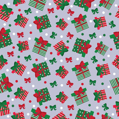 seamless pattern with christmas gifts