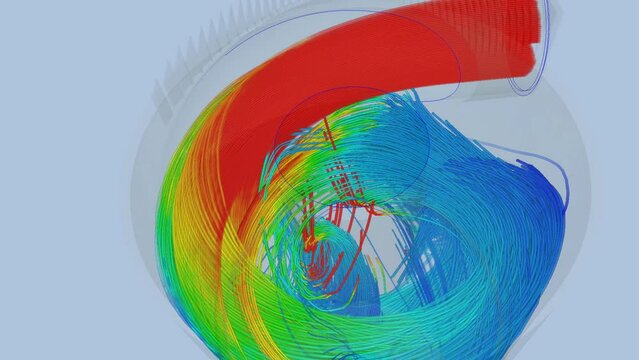 CFD simulation Computational fluid dynamics - Cyclone airflow simulation