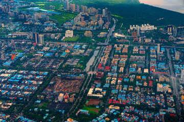aerial view of the Mumbai city