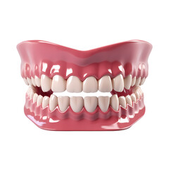 Obraz premium Dentures isolated on transparent background