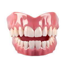 Dentures isolated on transparent background