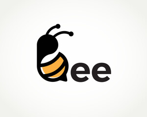 Simple B Bee initial letter logo design template illustration inspiration