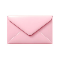 Pink envelope isolated on transparent background
