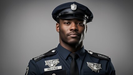 portrait of a officer - obrazy, fototapety, plakaty