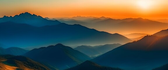 Obraz premium sunrise in the mountains