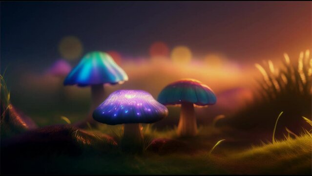 magic mushroom in the forest