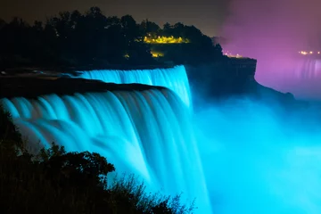 Crédence de cuisine en verre imprimé Pool Niagra Falls colorful falls images