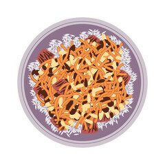 kabuli pulao afghanistan traditional food made from rice with carrot and lamb meat delicious meal