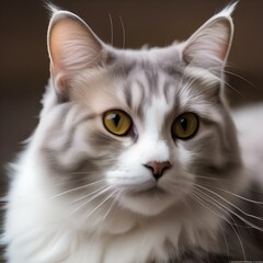 A playful portrait of a American Curl cat with its distinctively curled ears3