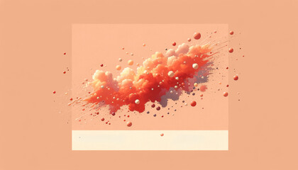 Pantone 2024 Peach Fuzz, color of the year header, Pantone Color Splash on Abstract Design - 692821195
