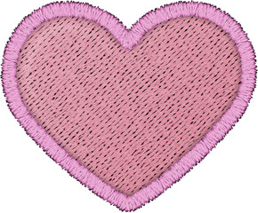 Patch Works of abstract heart shape badge.
