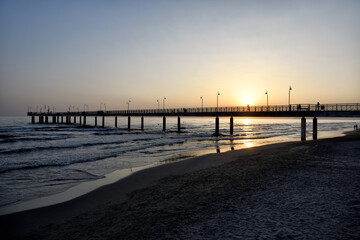 Obraz premium Sunset on the beach, Tuscany, Italy 