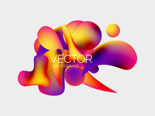 Vector abstract glowing shapes background